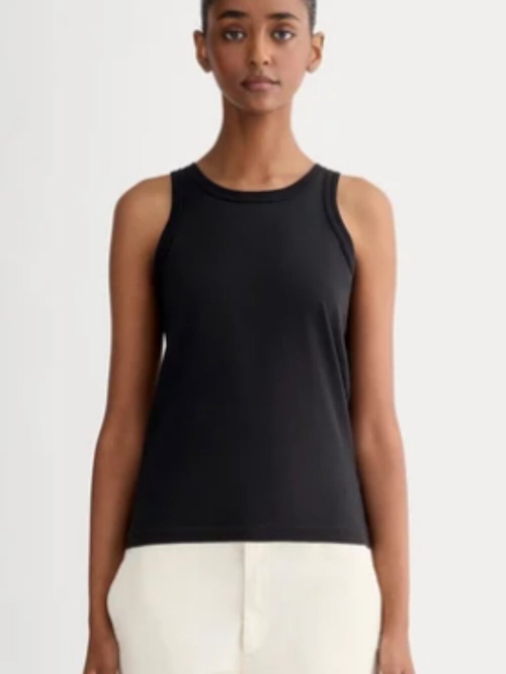 Everlane The Tank In Essential Cotton Size S Black Tank Top